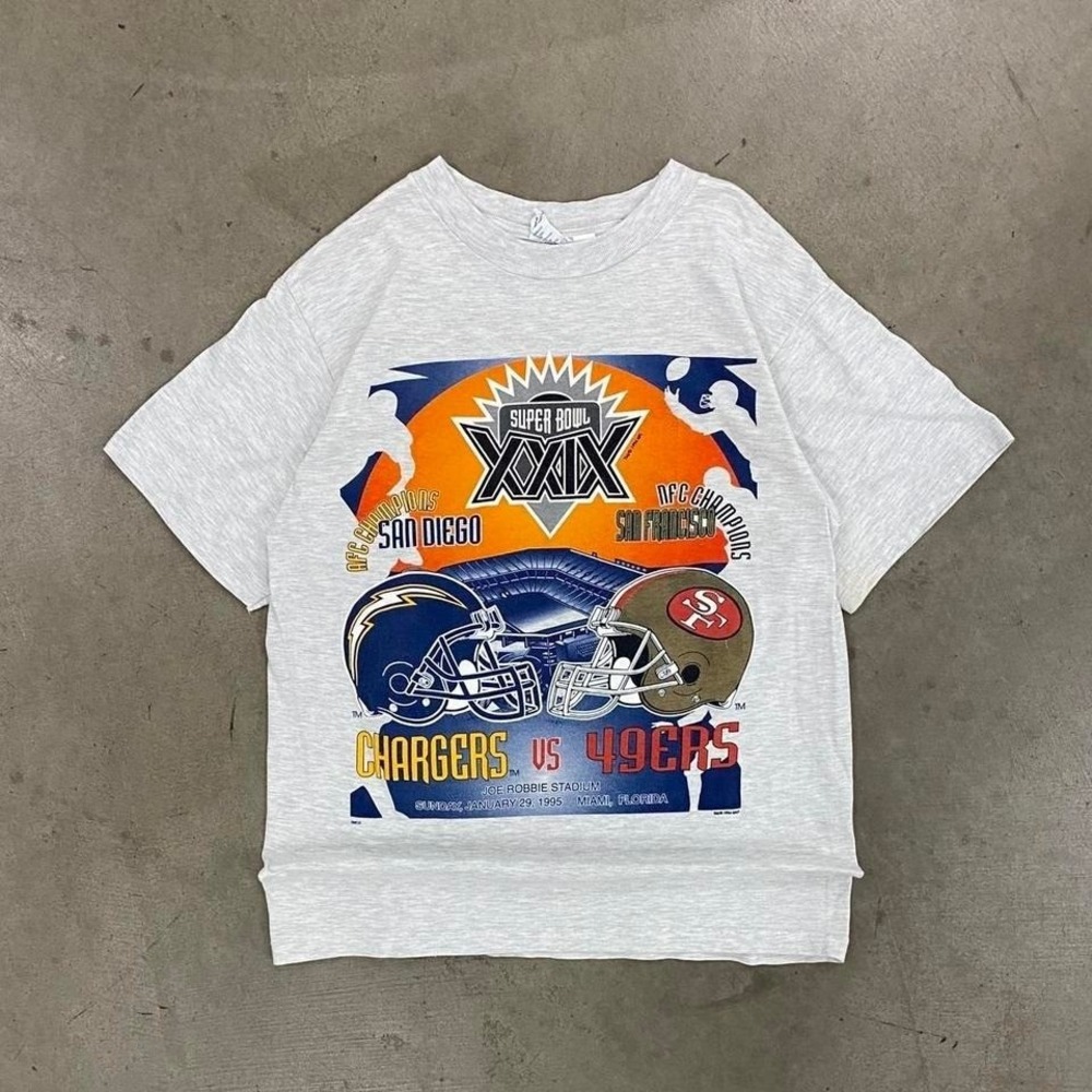 Vintage NFL San Diego Chargers VS San Francisco 49ers Super Bowl XXIX T-Shirt L